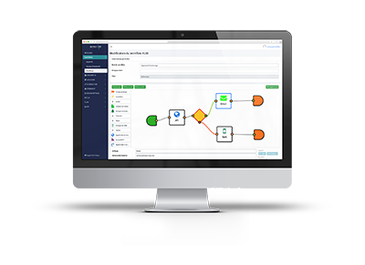 Workflow bouton connecté entreprise